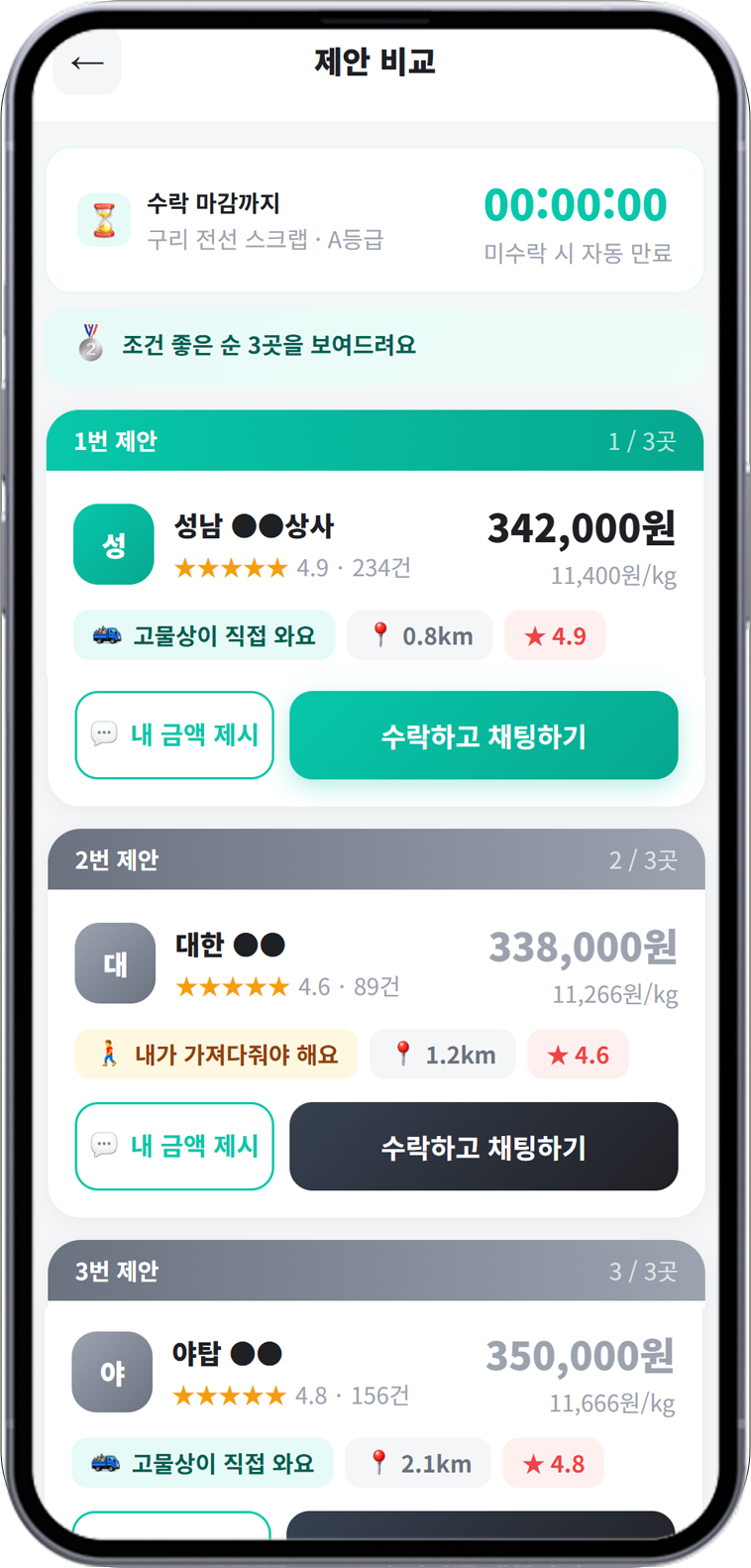 고물상 매칭